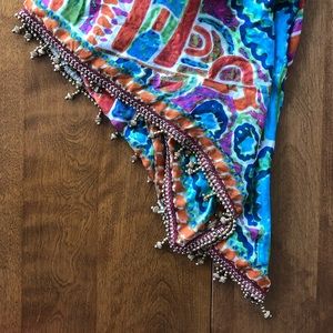Beautiful silk scarf with beads from Anthropologie